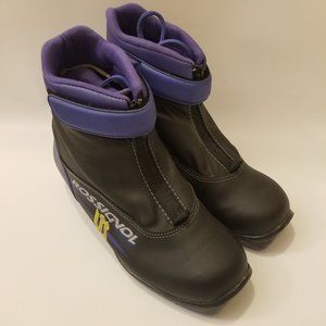 Rossignol LTS Cross Country Ski Boots Purple Shoes Size 6.5 EU 39